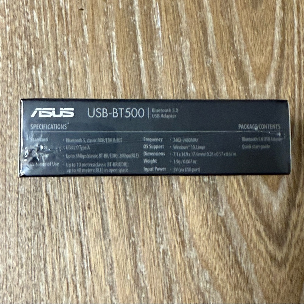 NEW ASUS USB-BT500 Bluetooth 5.0 USB Adapter Unopened Package - Picture 4 of 7